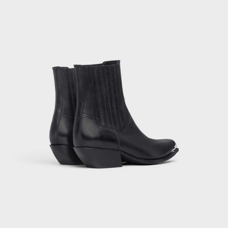 Celine Cruiser Chelsea With Metal Burunlu In Calfskin Bot Siyah | CL-592487
