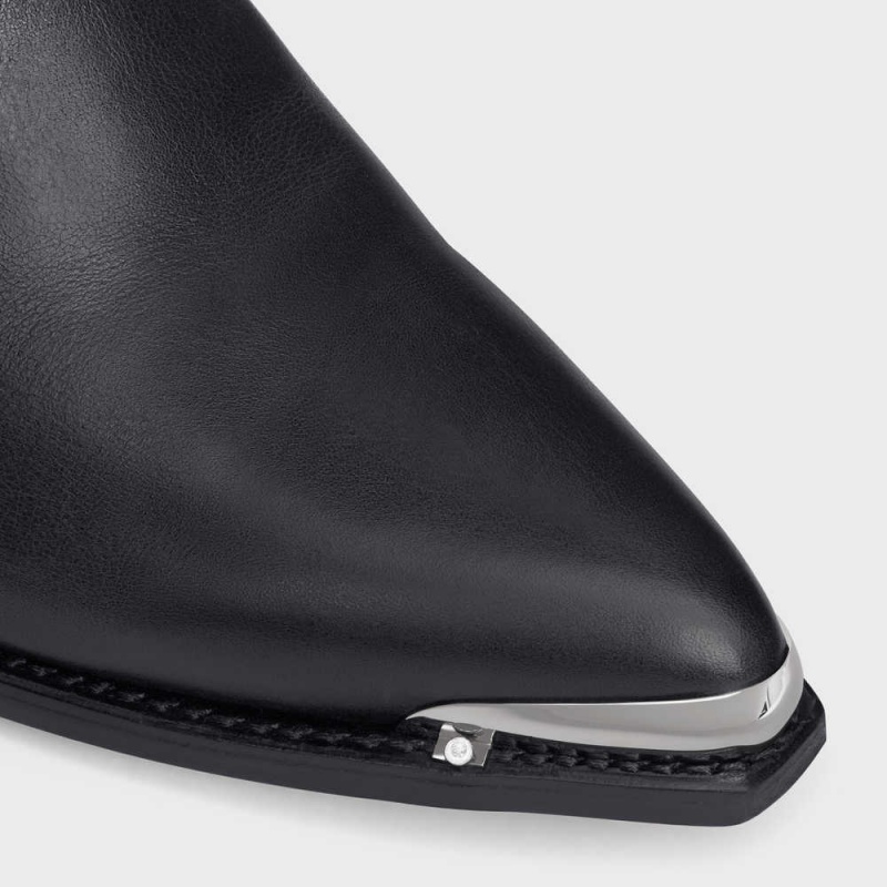 Celine Cruiser Chelsea With Metal Burunlu In Calfskin Bot Siyah | CL-592487