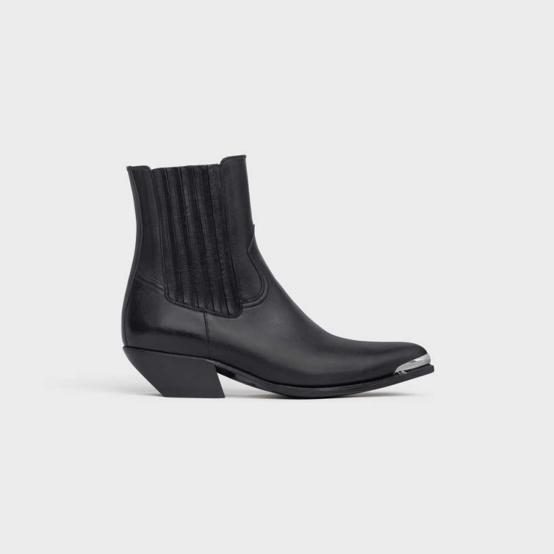 Celine Cruiser Chelsea With Metal Burunlu In Calfskin Bot Siyah | CL-592487