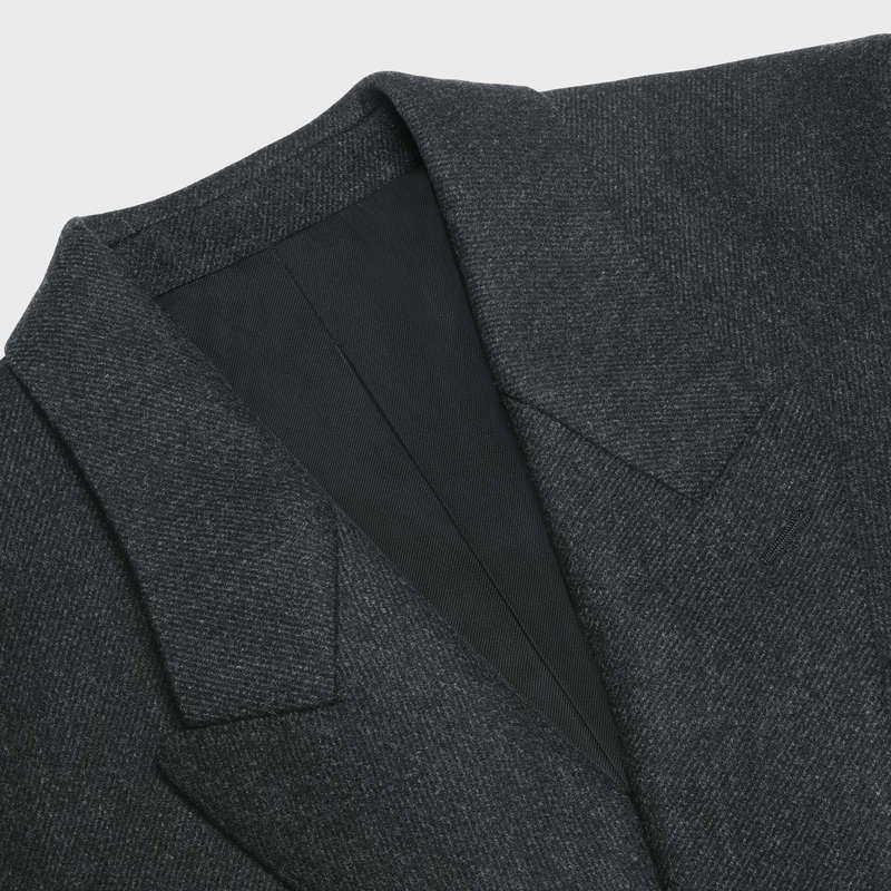 Celine Diagonal Yün Overcoat Kaban Gri | CL-591977