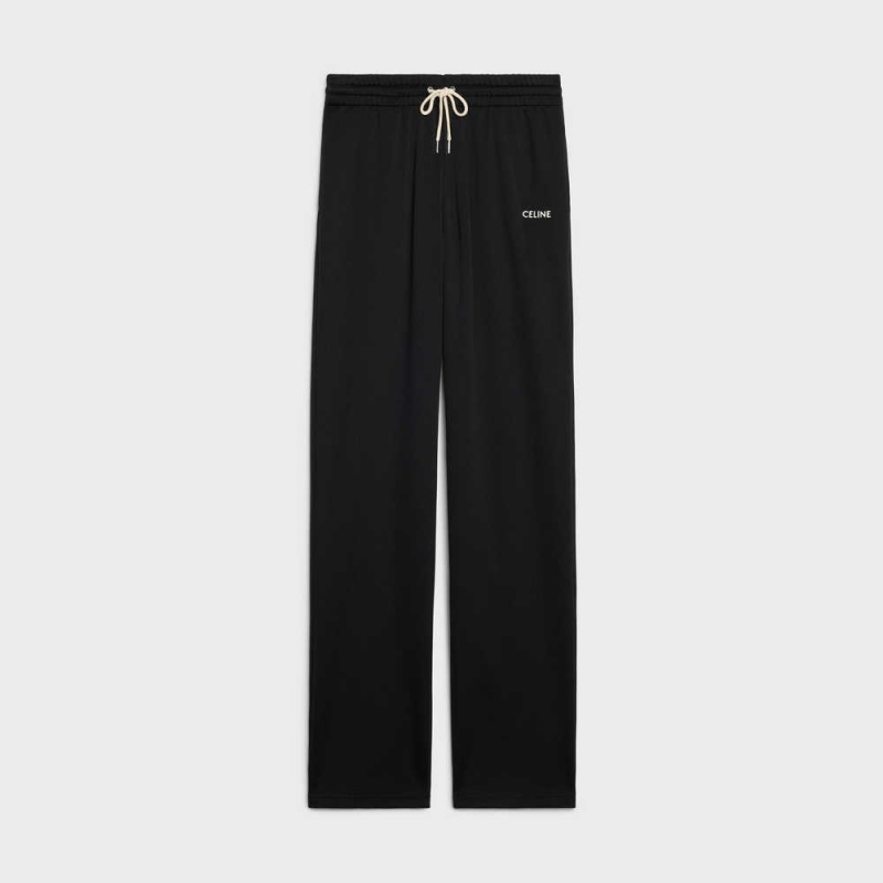 Celine Double-faced Jersey Joggers Şort Siyah Beyaz | CL-592751