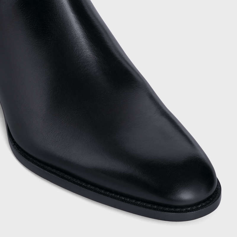 Celine Drugstore Chelsea In Shiny Calfskin Bot Siyah | CL-591869