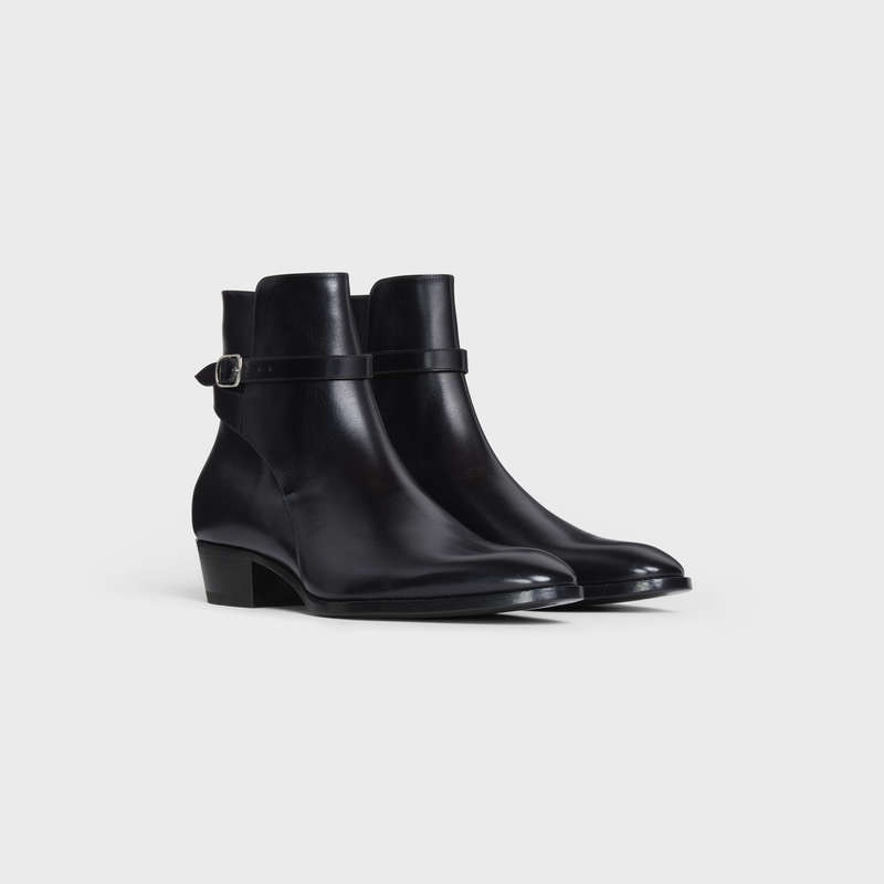 Celine Drugstore Jodhpur In Shiny Calfskin Bot Siyah | CL-591871