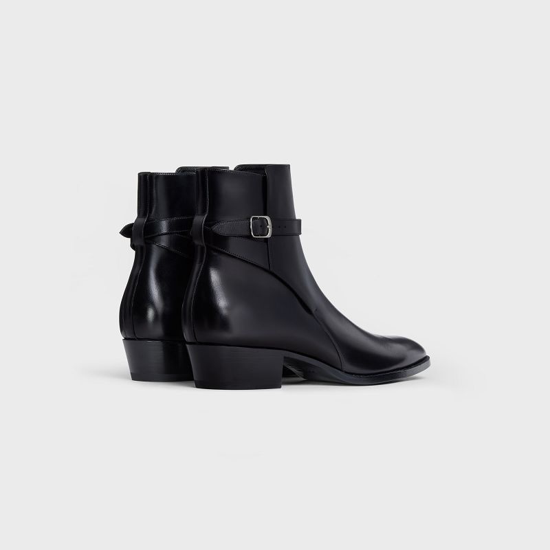 Celine Drugstore Jodhpur In Shiny Calfskin Bot Siyah | CL-591871
