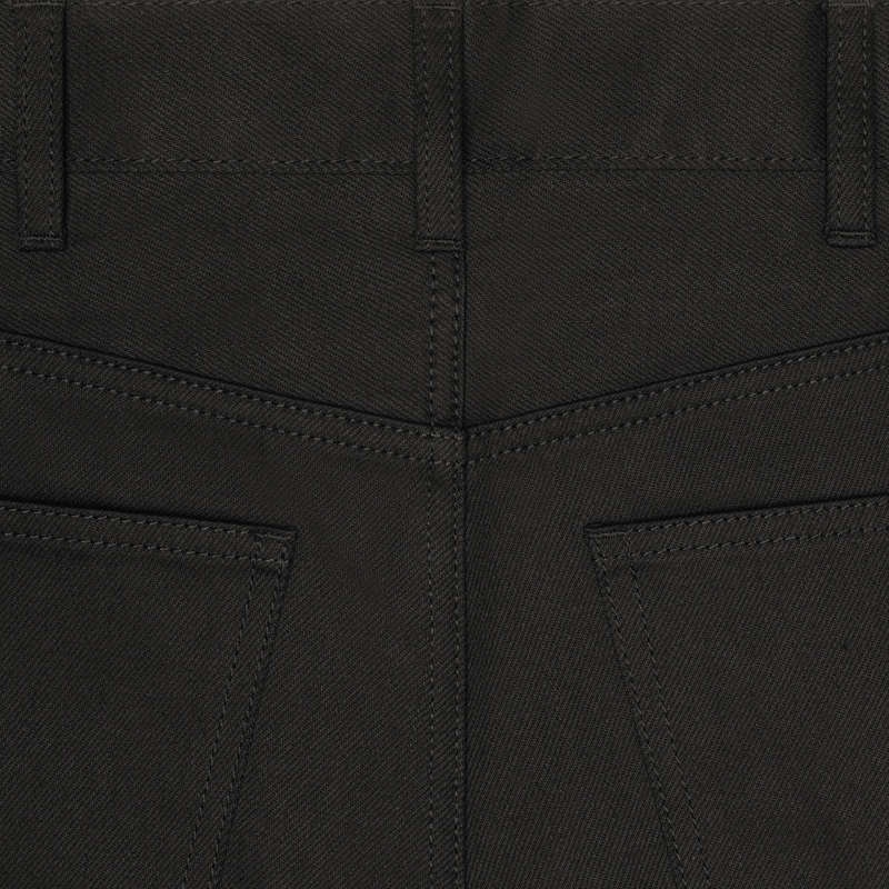 Celine Dylan Flared Jeans In Pure Black Wash Denim Pantolon Siyah | CL-592044