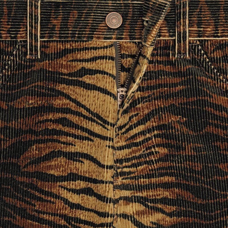 Celine Dylan Flared Jeans In Tiger-print Corduroy Pantolon Açık Mavi | CL-592045