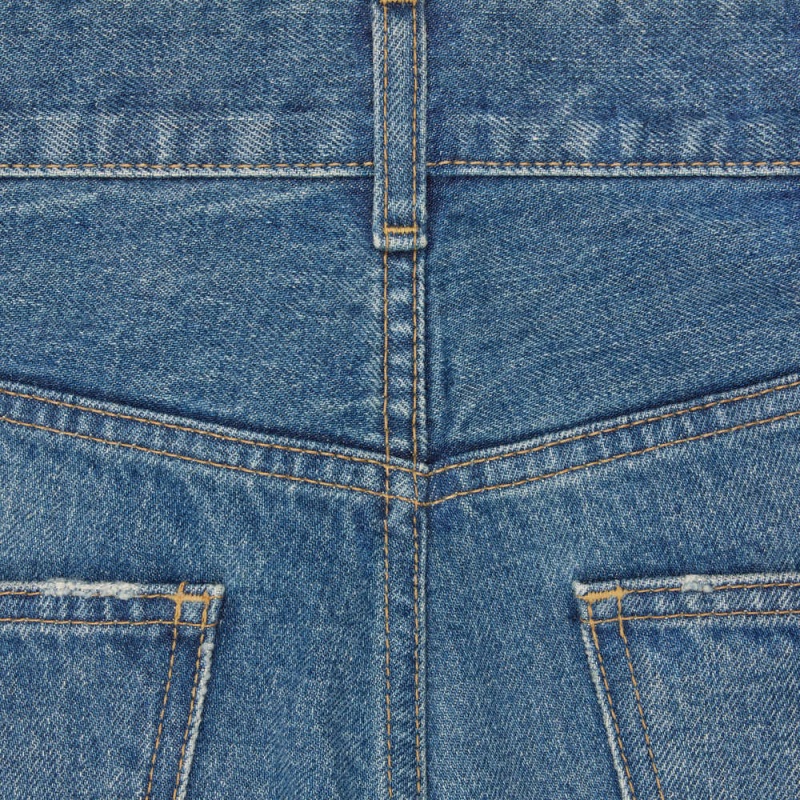 Celine Dylan Flared Jeans With Signature In Union Wash Denim Pantolon Açık Mavi | CL-592717