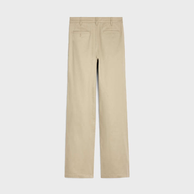 Celine Düz Chinos In Pamuklu Twill Pantolon Açık Mavi | CL-592064