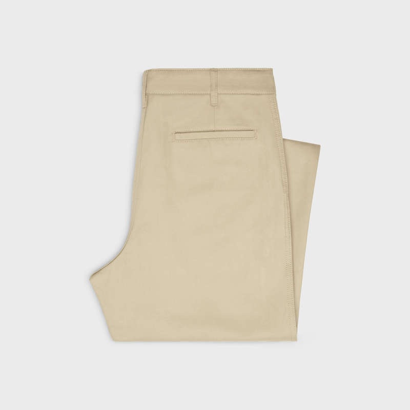 Celine Düz Chinos In Pamuklu Twill Pantolon Açık Mavi | CL-592064