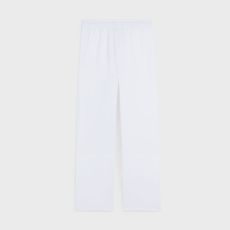 Celine Düz Jogging In Double Face Jersey Pantolon Beyaz | CL-592042