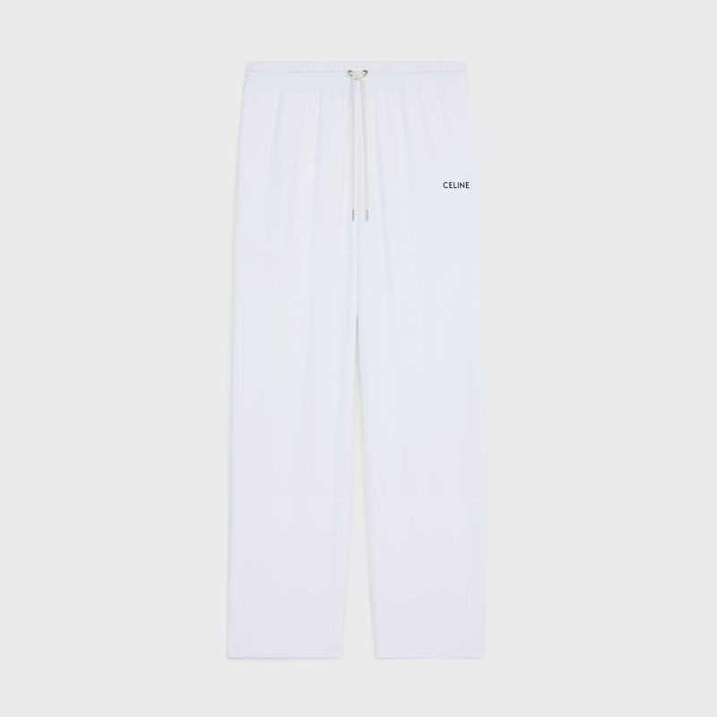 Celine Düz Jogging In Double Face Jersey Pantolon Beyaz | CL-592042