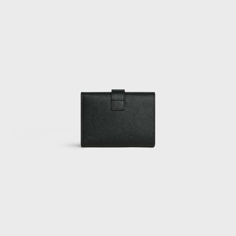 Celine Fine Askılı In Grained Calfskin Cüzdan Siyah | CL-591793