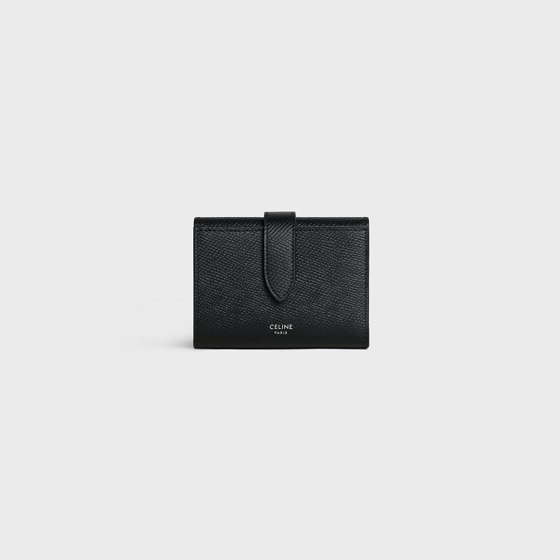 Celine Fine Askılı In Grained Calfskin Cüzdan Siyah | CL-591793