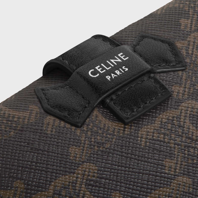 Celine Fine Askılı In Triomphe Kanvas And Cüzdan Siyah | CL-591794