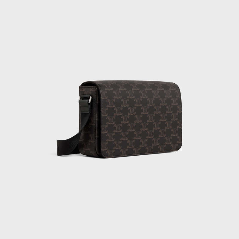 Celine Flap In Triomphe Kanvas And Calfskin Postacı Çantası Siyah | CL-591854
