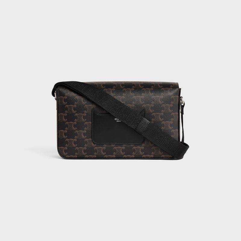 Celine Flap In Triomphe Kanvas And Calfskin Postacı Çantası Siyah | CL-591854