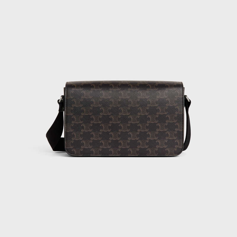 Celine Flap In Triomphe Kanvas And Calfskin Postacı Çantası Siyah | CL-591854