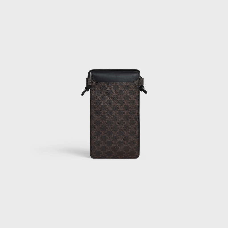 Celine Flap In Triomphe Kanvas And Lambskin Kese Çanta Siyah | CL-591781