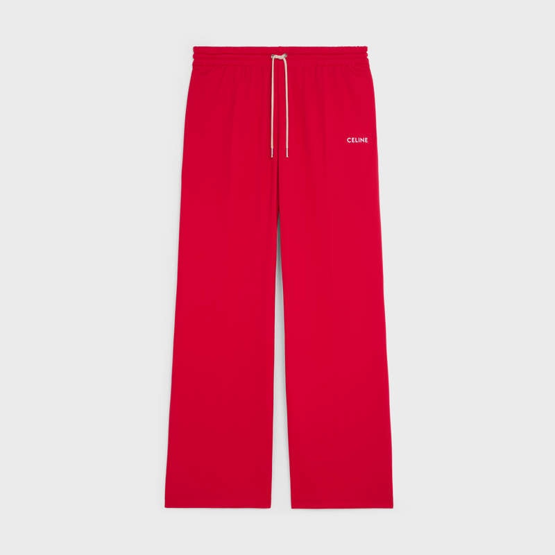Celine Flared Jogging In Double Face Jersey Pantolon Kırmızı | CL-592041
