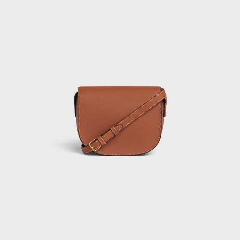 Celine Folco In Smooth Calfskin Cuir Triomphe Kahverengi | CL-593157