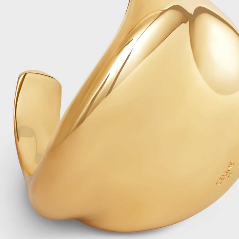 Celine Formes Abstraites Cosmos Cuff In Brass With Gold Finish Bilezik Altın | CL-592226