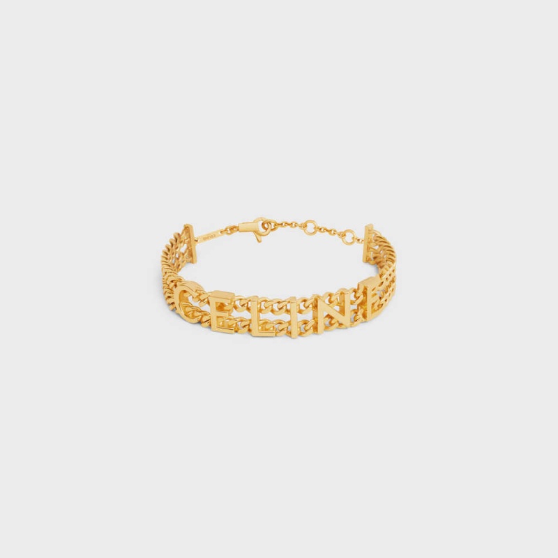 Celine Gourmette In Brass With Gold Finish Bilezik Altın | CL-592211