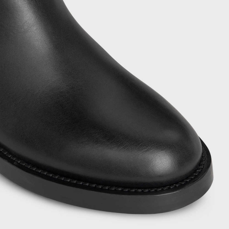 Celine High Bisiklet In Calfskin - Vegetal Tanning Bot Siyah | CL-592499