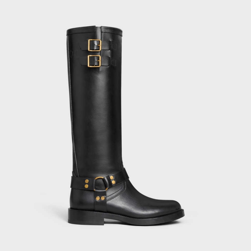 Celine High Bisiklet In Calfskin - Vegetal Tanning Bot Siyah | CL-592499