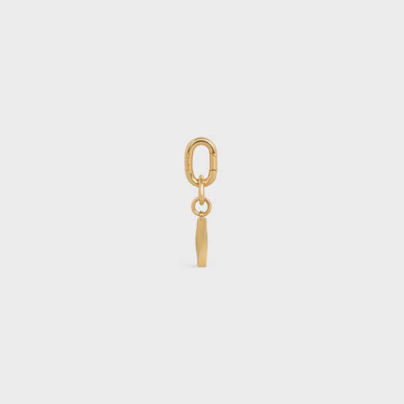 Celine I Charm In Brass Küçük Deri Ürünler Altın | CL-592929