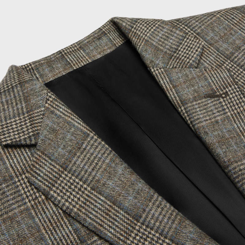 Celine In Prince Of Wales Flannel Mont Çizgili | CL-592003
