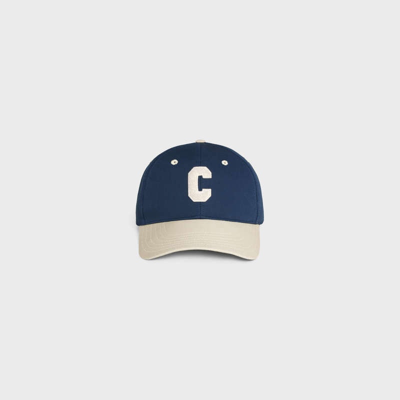 Celine Initial Baseball In Pamuklu Şapka Lacivert Bej Rengi | CL-591700