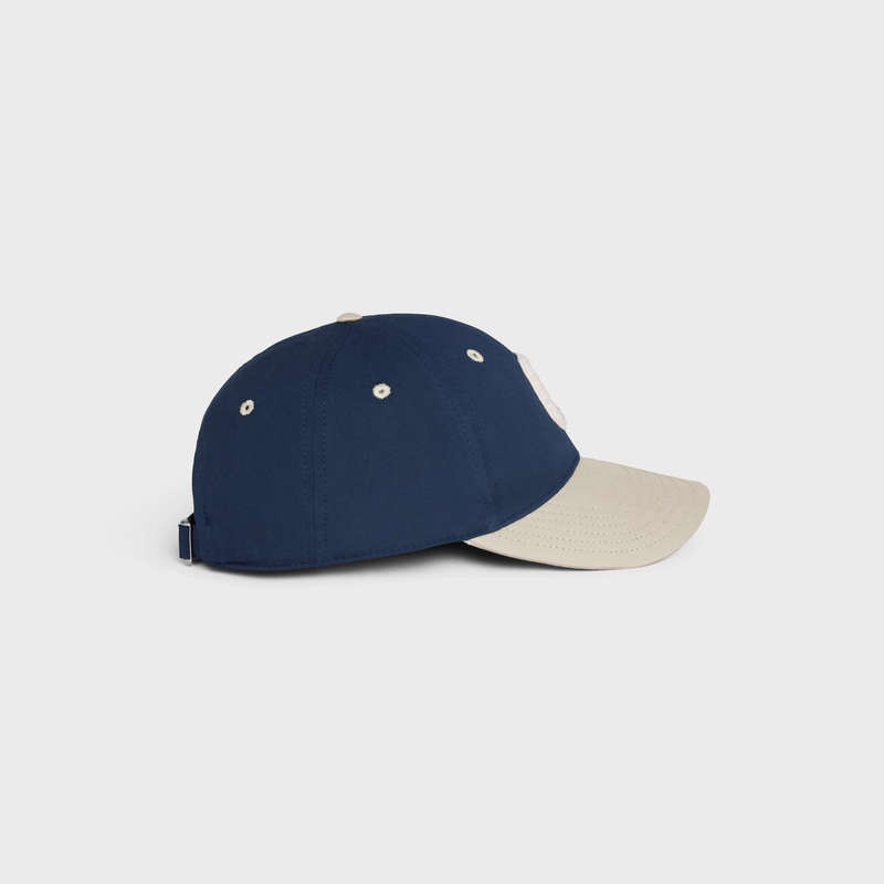 Celine Initial Baseball In Pamuklu Şapka Lacivert Bej Rengi | CL-591700