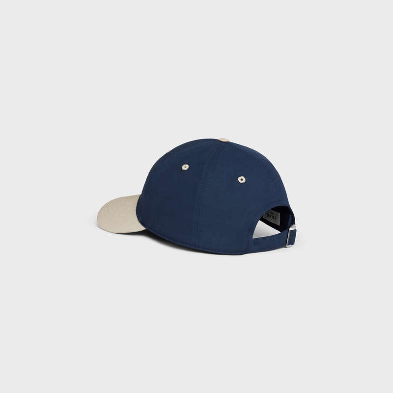 Celine Initial Baseball In Pamuklu Şapka Lacivert Bej Rengi | CL-591700