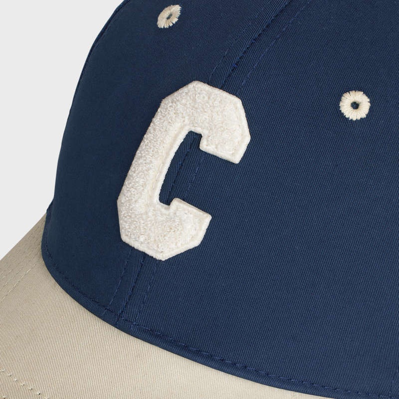 Celine Initial Baseball In Pamuklu Şapka Lacivert Bej Rengi | CL-591700