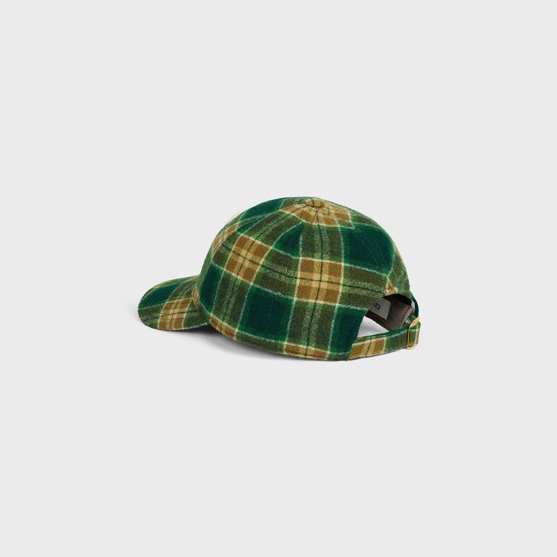 Celine Initial Snapback In Checked Yün Şapka Renkli | CL-591698