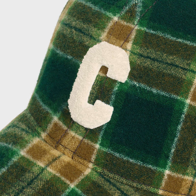 Celine Initial Snapback In Checked Yün Şapka Renkli | CL-591698