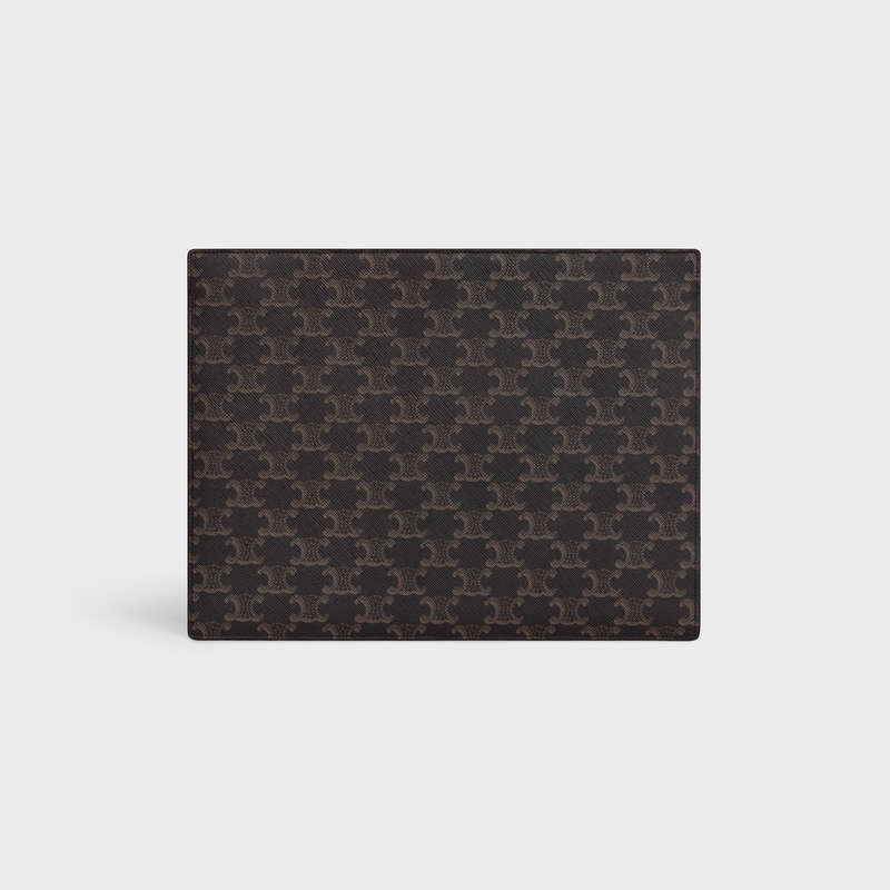 Celine Ipad Pro Sleeve In Triomphe Kanvas And Calfskin Kese Çanta Kahverengi | CL-591784