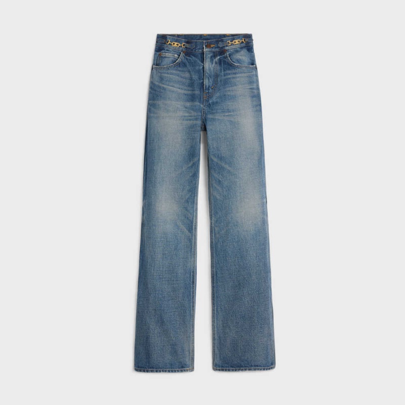 Celine Jane Flare Jeans In Denim Union Wash Pantolon Açık Mavi | CL-592719