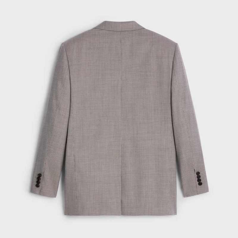 Celine Jude In Checked Yün And Silk Mont Açık Gri | CL-592662