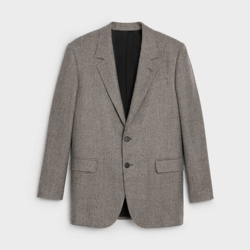 Celine Jude With Elbow Patches In Flannel Mont Gri | CL-592663