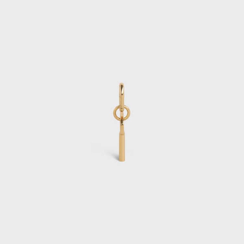 Celine Key Charm In Brass Küçük Deri Ürünler Altın | CL-592922