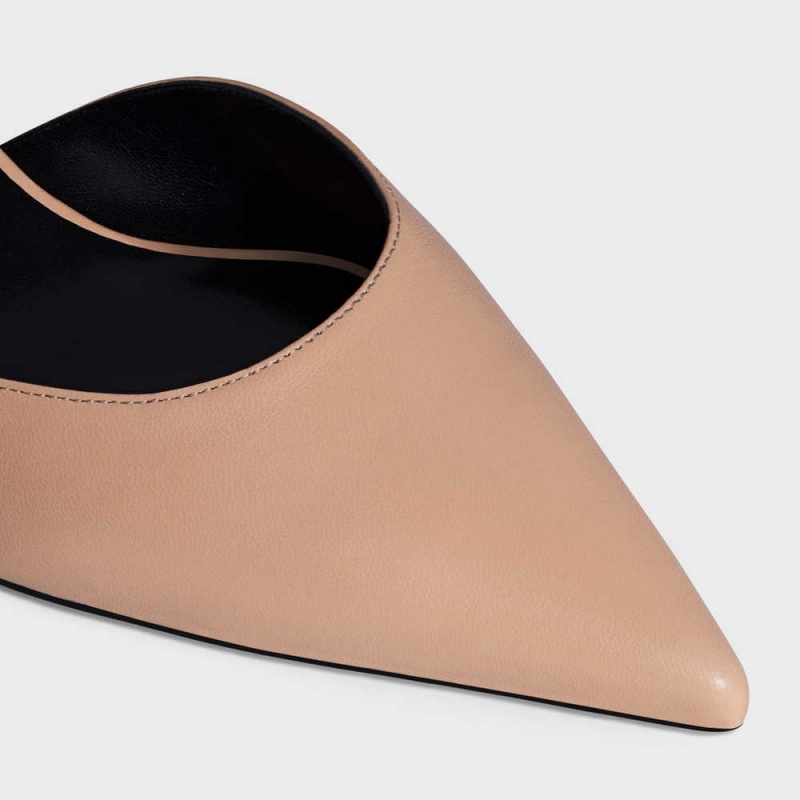 Celine Kitten With Askılı Triomphe In Lambskin Stiletto Bej Rengi Pembe | CL-592560