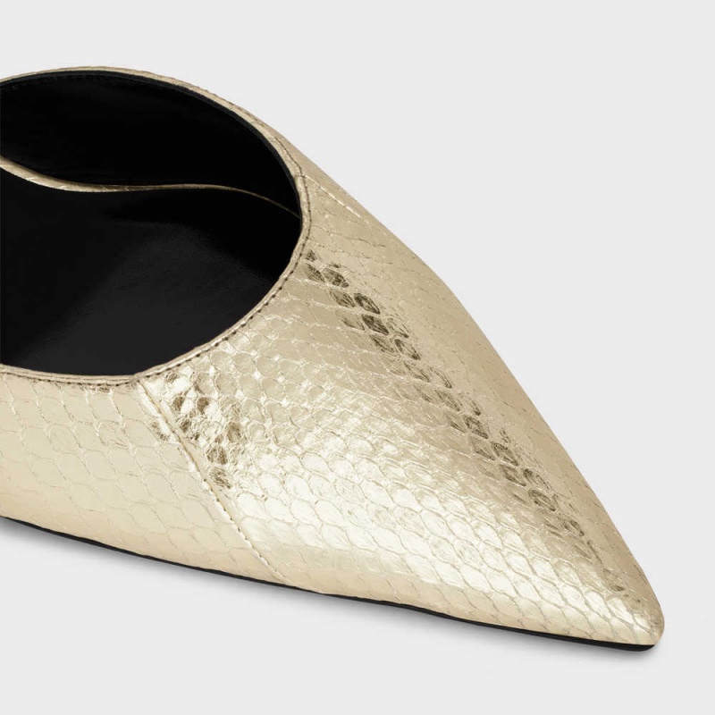 Celine Kitten With Askılı Triomphe In Laminated Ayers Stiletto Gümüş | CL-592564