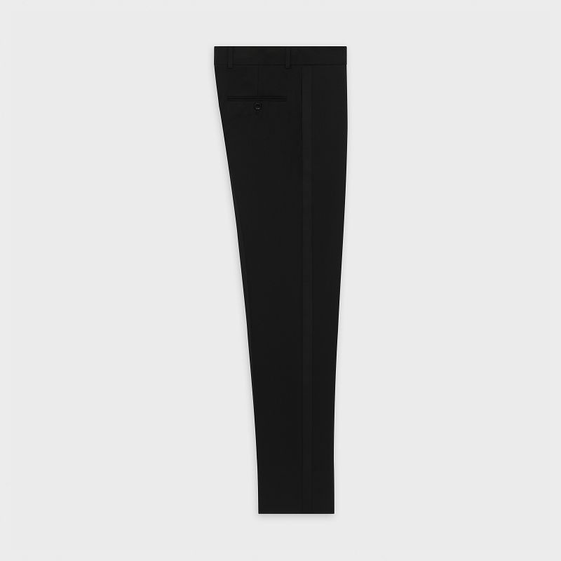 Celine Klasik In Grain De Poudre Pantolonlar Siyah | CL-592022