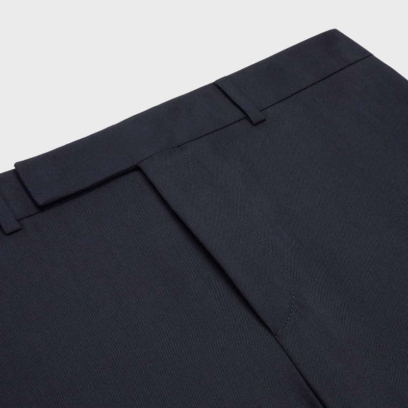 Celine Klasik In Yün Gabardine Pantolonlar Lacivert | CL-592021