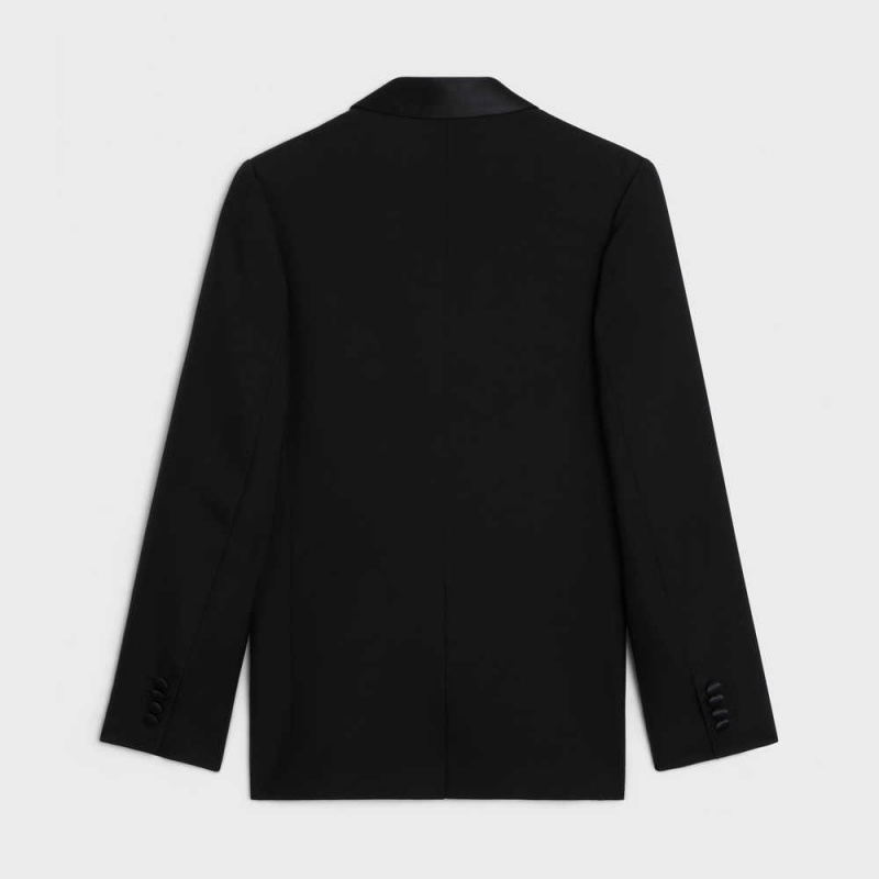 Celine Klasik Tux In Mohair And Silk Mont Siyah | CL-592667