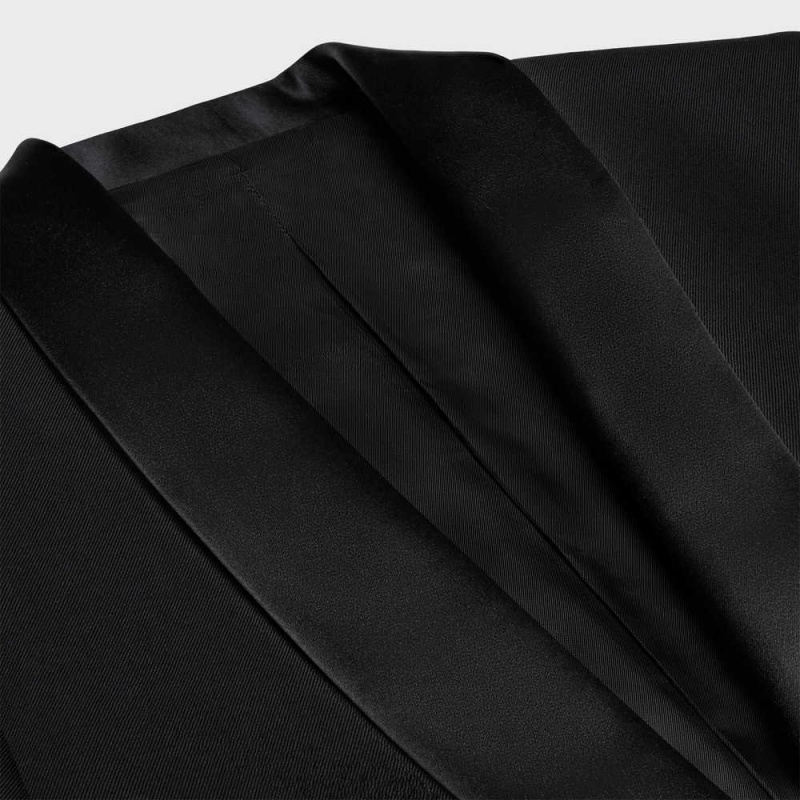 Celine Klasik Tux In Mohair And Silk Mont Siyah | CL-592667