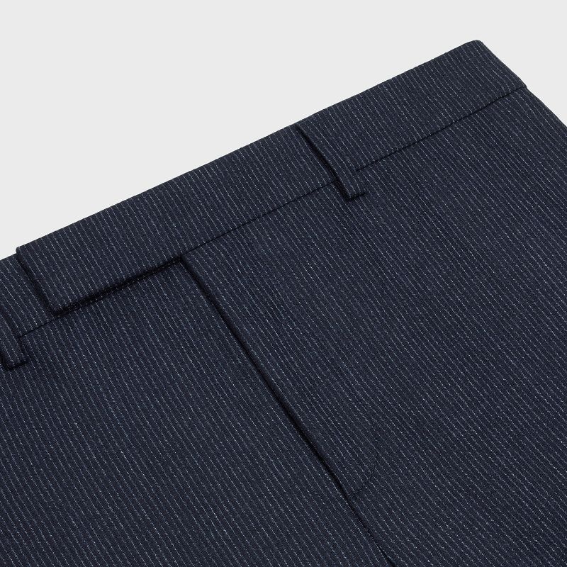 Celine Klasik Çizgili Flannel Pantolonlar Lacivert | CL-592026