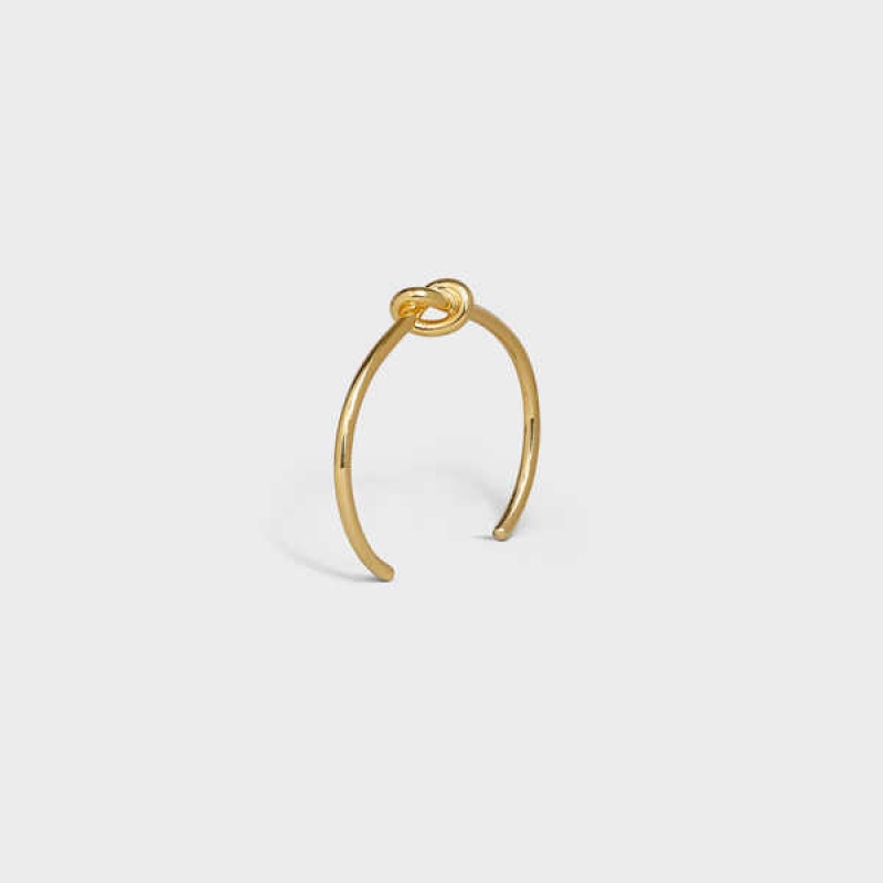 Celine Knot Extra-thin In Brass With Gold Finish Bilezik Altın | CL-592231