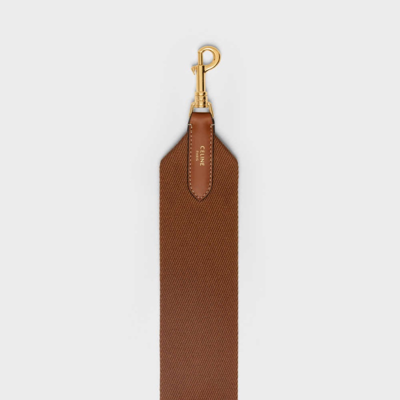Celine Kısa Askılı In Tekstil And Calfskin Küçük Deri Ürünler Kahverengi | CL-592916